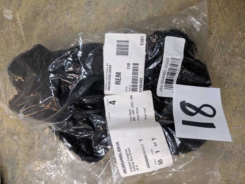 lot 18 image: Cortland Intimates Long-Line Support Bra black 48B NEW
