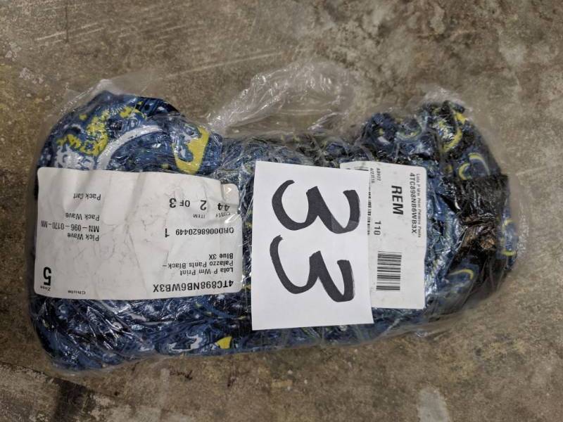 lot 33 image: Lola P Womens Print Palazzo Pant blue 3X NEW