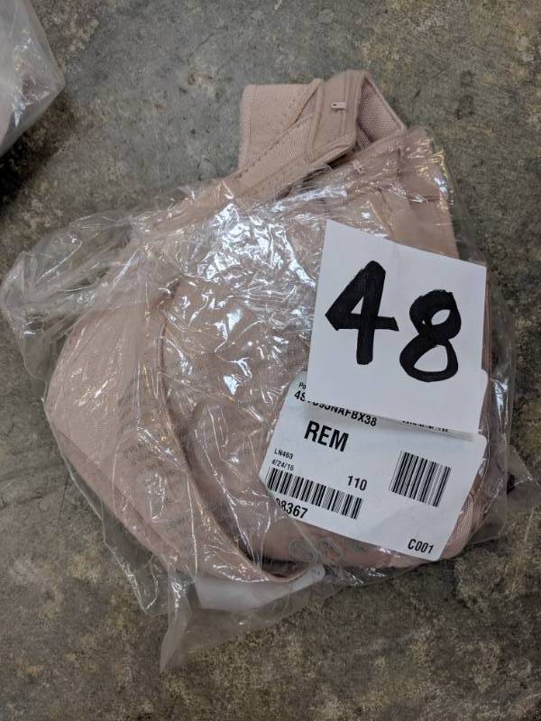 lot 48 image: Glamorise Posture Back-Support Wireless Bra cafe 38DD NEW