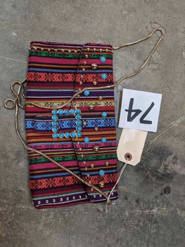 lot 74 image: Steve Madden Polly Flap Over Crossbody Clutch
