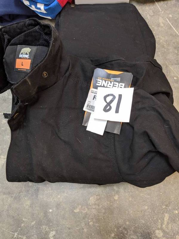 lot 81 image: Berne Mens Deluxe Insulated Coverall L NEW
