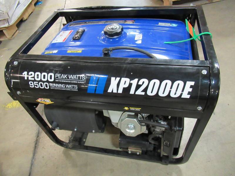 lot 35 image: Duromax 120009500-Watt 18 HP Dual Fuel Powered Portable Hybrid Electric Start Gasoline  Propane Generator, XP12000EH