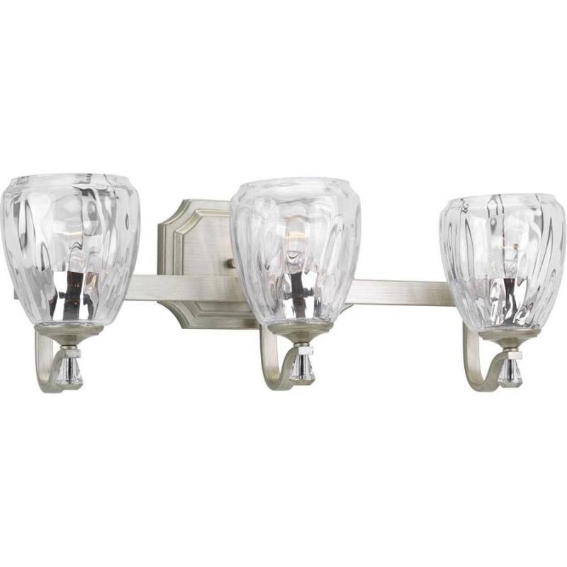 lot 86 image: Progress Lighting Anjoux 3-Light 7.5 Silver Ridge Vanity light P300118-134 - New in Box.