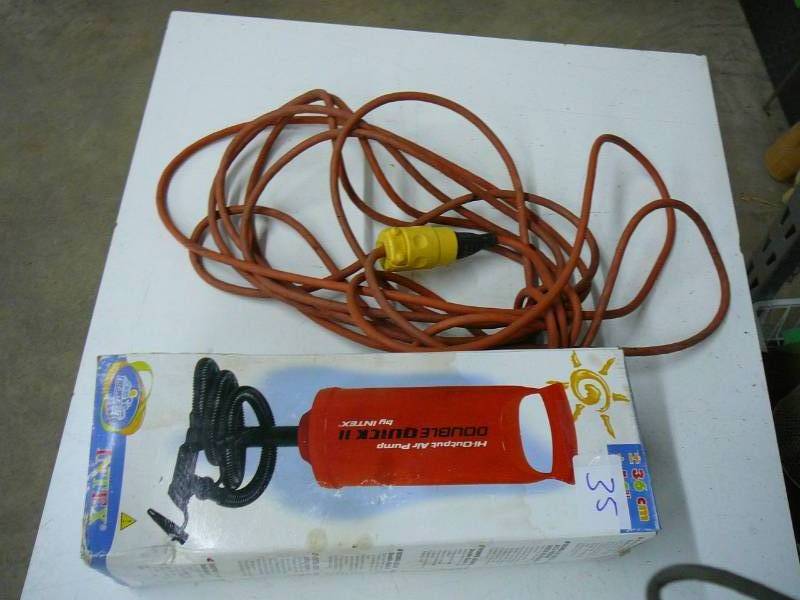 lot 35 image: Hi-Output Air Pump & Extension Cord