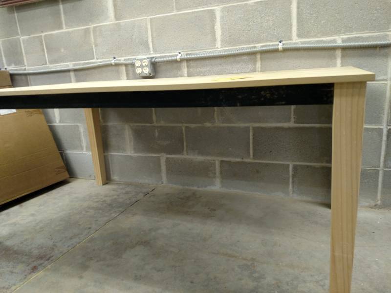 lot 122 image: Wood Table, 60x34...