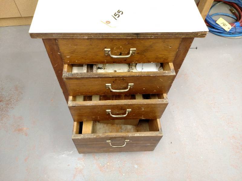 lot 155 image: 4 Drawer Rolling Cabinet...
