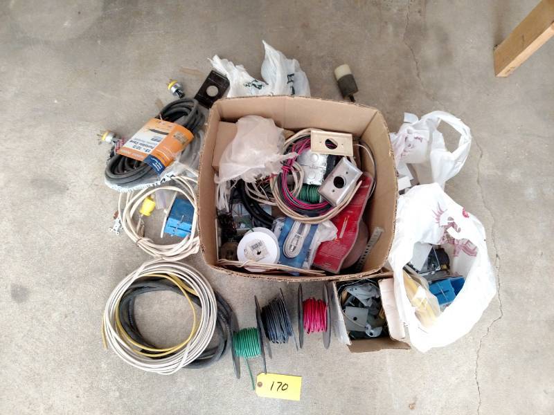 lot 170 image: Asstd Electrical Parts & Copper Wi...