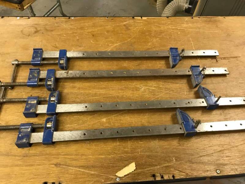 lot 194 image: (4) Record 32 Stainless Steel Bar Clamps