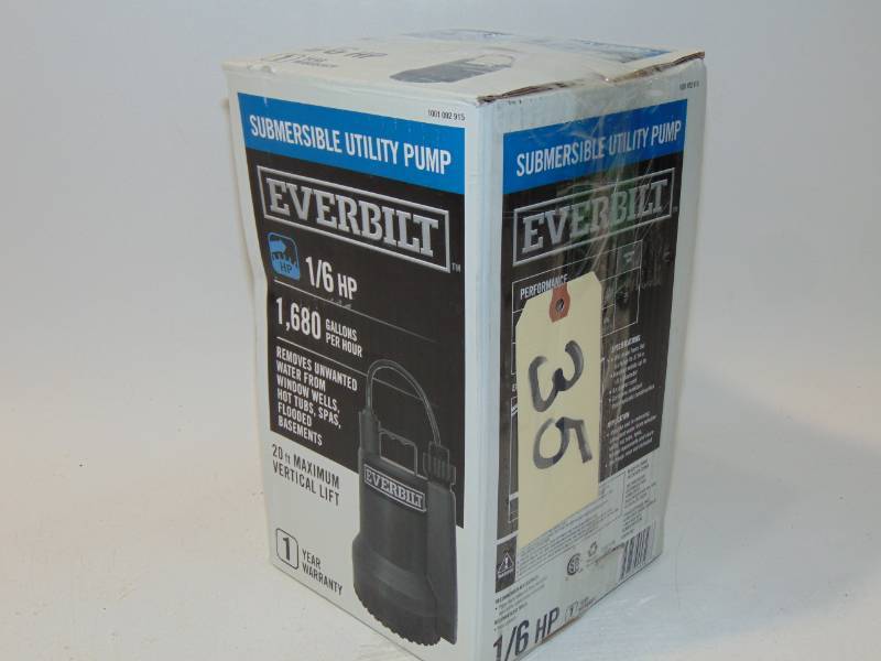 Everbilt 16 HP Plastic Submersible Utility Pump