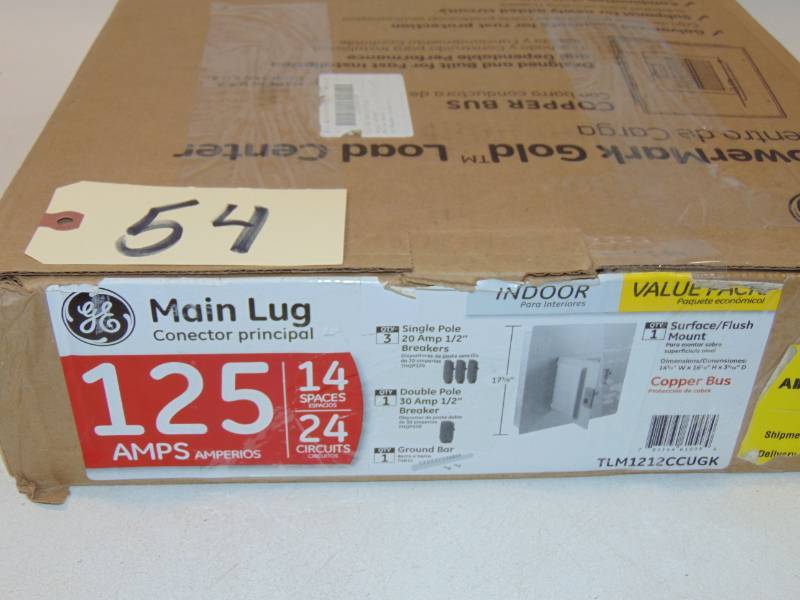 GE 125 Amp  Main Lug Indoor Load Center Contractor Kit