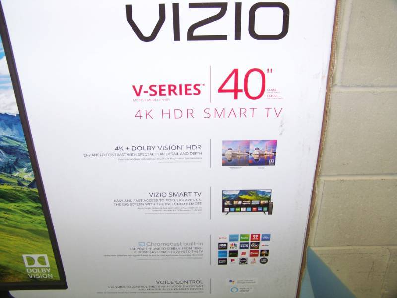 lot 3 image: 40, Vizio, V-Series, 4K HDR SMART TV  Television - NEW in Original Box