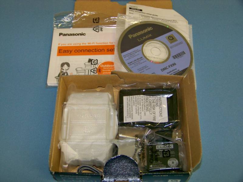 lot 43 image: Panasonic, Lumix, DMC-FX90 (Black), 12 MP, Digital Camera in Original Box