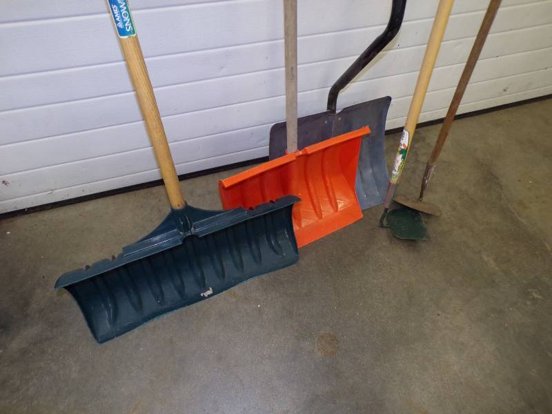 lot 9 image: Snow Shovels and Hoes