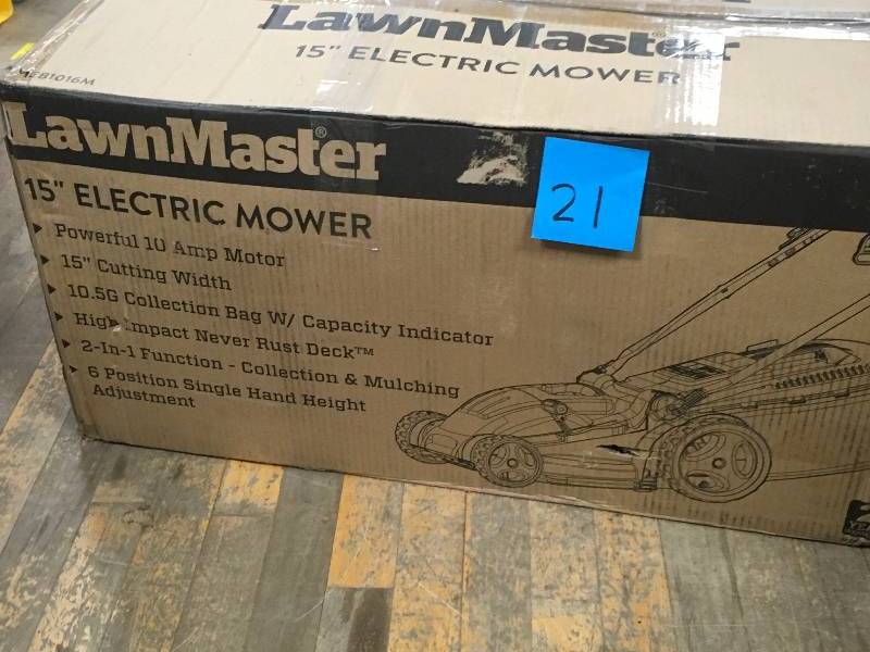 Lawnmaster 15 in. 2-in-1 Mulching Corded Electric Walk Behind Push Mower  in good condition