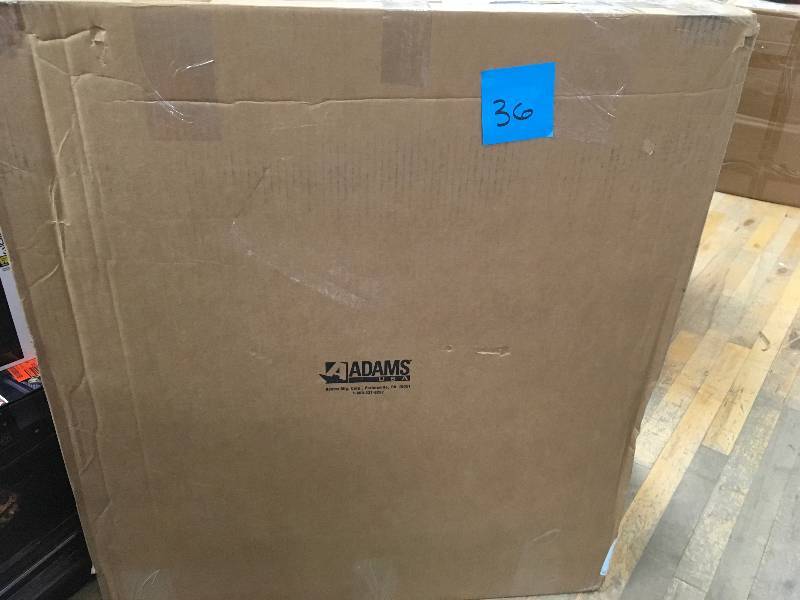 Adams Manufacturing Quik-Fold White Resin Plastic Outdoor Cafe Table not used