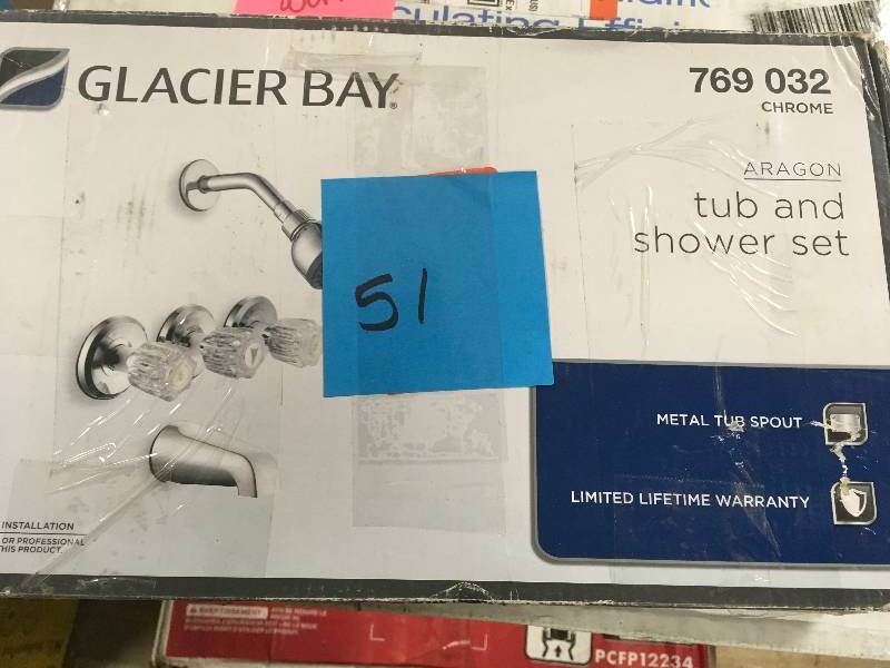 Glacier Bay Aragon 3-Handle 1-Spray WaterSense Tub and Shower Faucet in Chrome  in good condition