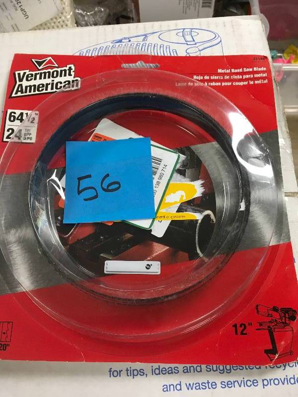 Vermont American 64-12 in. x 12 in. x 24 Teeth Per Inch Bi-Metal Band Saw Blade for Cutting Metal  in good condition