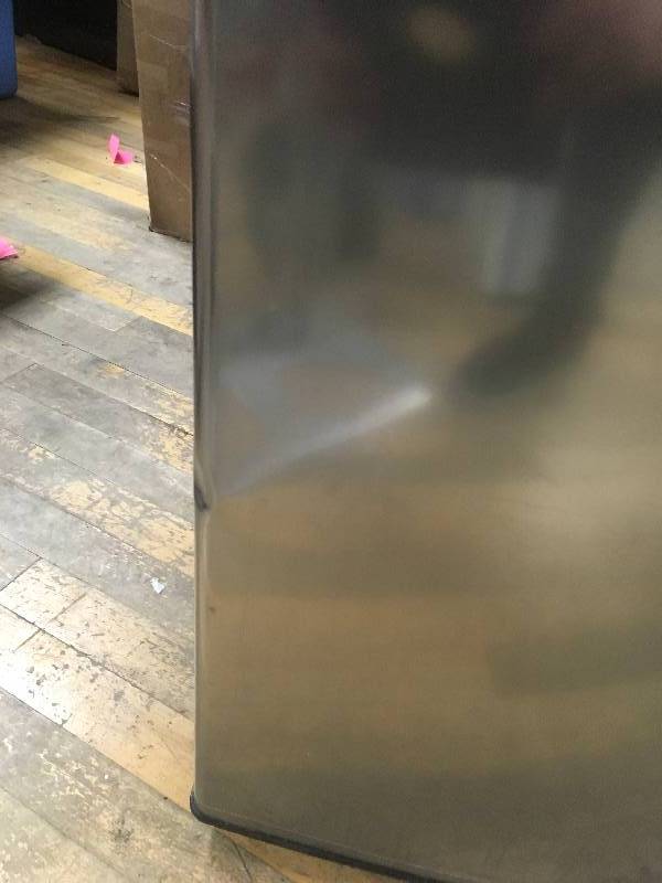 RCA 7.5 cu. ft. Mini Fridge with Stainless Look SEE PHOTOS FOR SMALL DENT DAMAGE