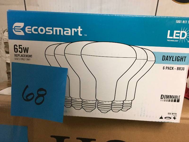 5 - Ecosmart Dimmable 9w Daylight Bulbs Model 1003017702 not used