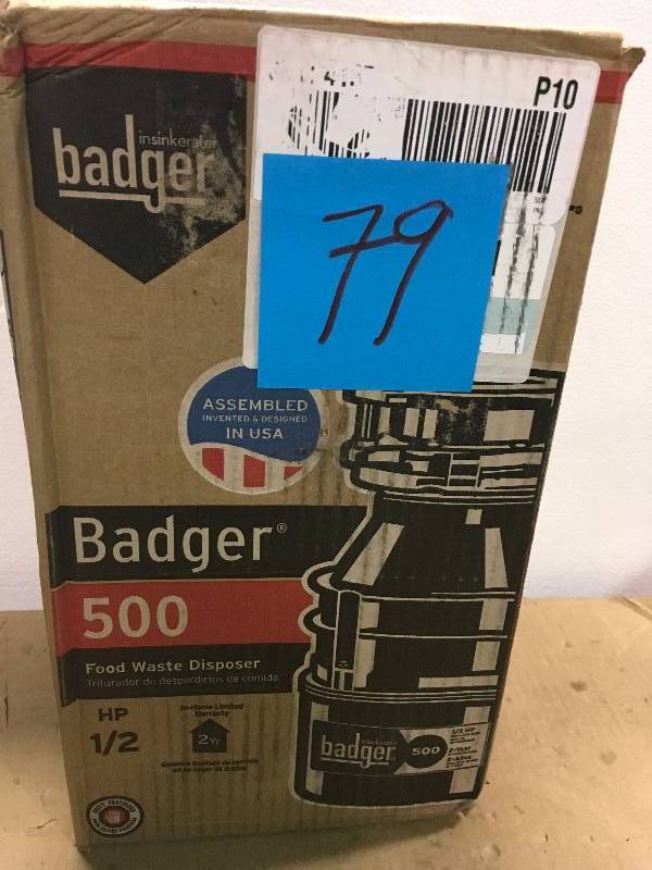 InSinkErator Badger 500 12 HP Continuous Feed Garbage Disposal  in good condition