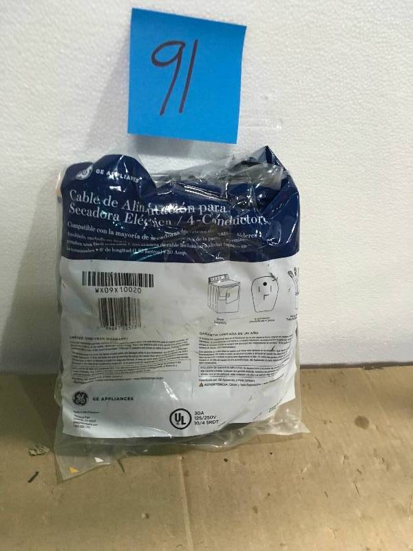 GE 6 ft. 4-Prong 30 Amp Dryer Cord not used