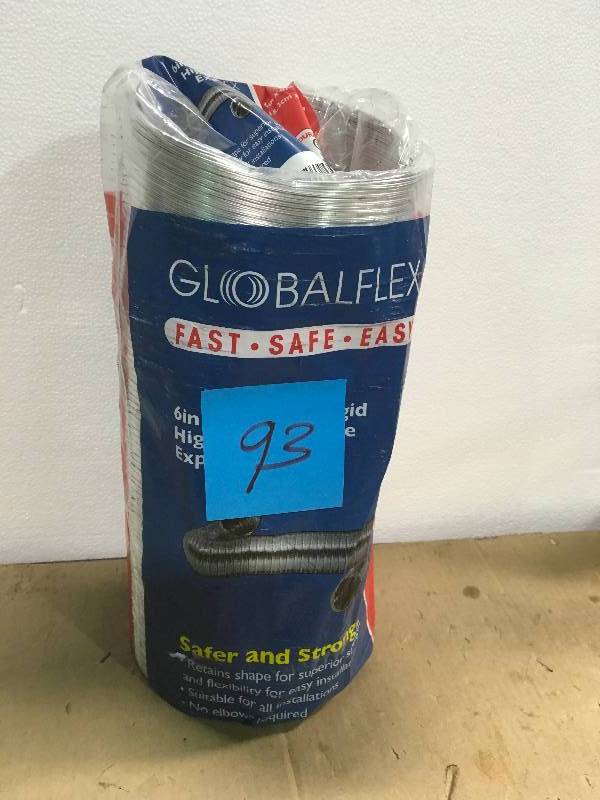 GLOBALFLEX 6 in. x 8 ft. Flexible Semi-Rigid High-Performance Expanding Duct  in good condition