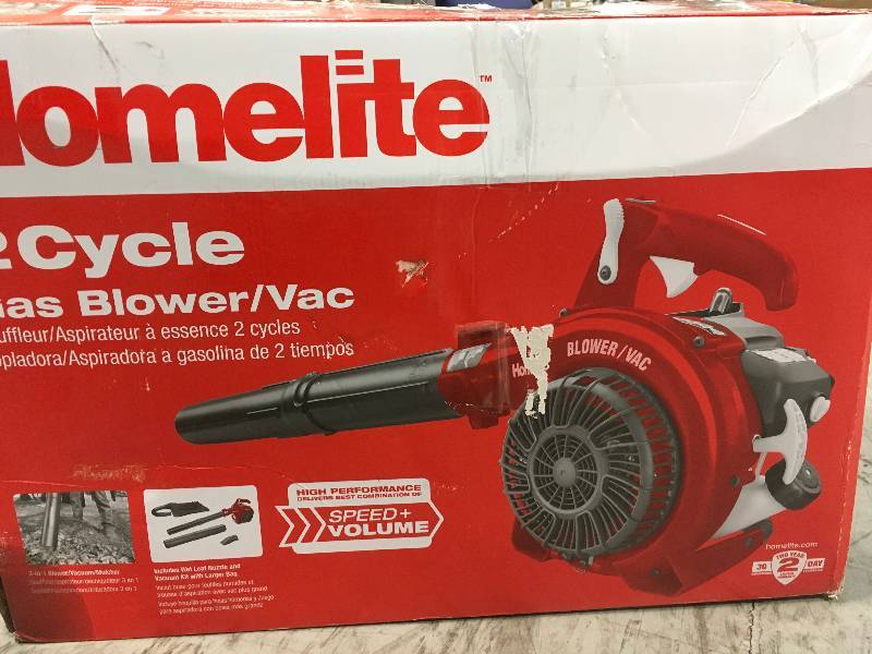 Homelite 150 MPH 400 CFM 26cc Gas Handheld Blower Vacuum  in good condition