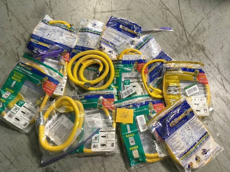lot 56 image: BrassCraft 12 in. MIP x 12 in. MIP x 36 in. Gas Connector (12 in. OD) wSafetyPlus2 Thermal Excess Flow Valve (71,100 BTU) in good condition