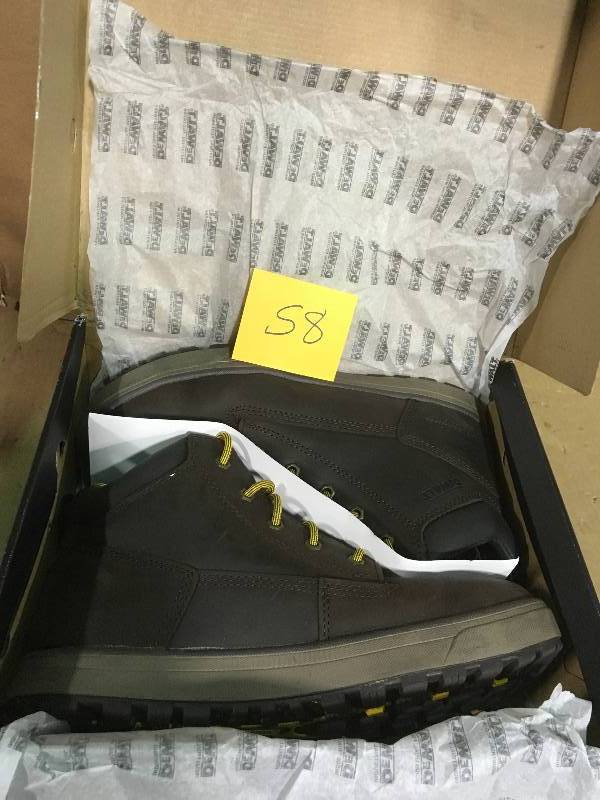 lot 58 image: DEWALT Helix Mens Size 11 Dark Brown Leather Steel Toe 6 in. Work Boot not used
