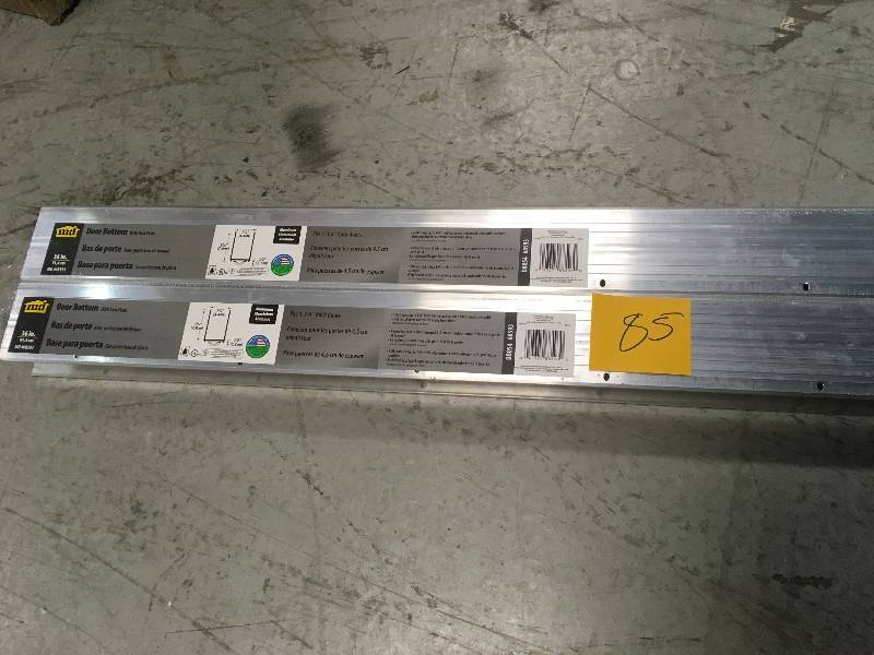 lot 85 image: M-D Building Products 1-34 in. x 36 in. MillVinyl Weatherstrip Door Bottom not used