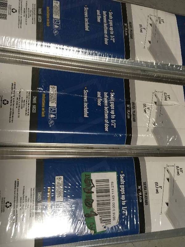 lot 9 image: M-D Building Products 5 in. x 36 in. Aluminum Commercial Threshold in good condition