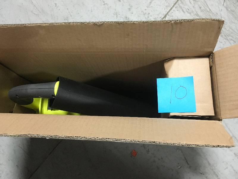 lot 10 image: RYOBI 155 MPH 300 CFM 40-Volt Lithium-Ion Cordless Jet Fan Leaf Blower - Battery and Charger Not Included in good condition
