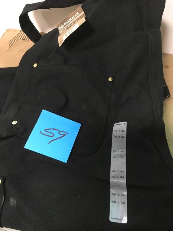 lot 59 image: Carhartt Mens Duck Bib Overall 40X34 not used