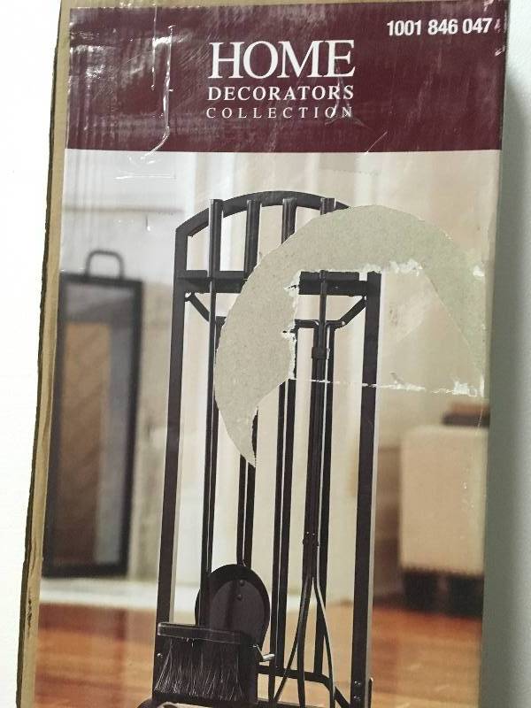 lot 61 image: Home Decorators Collection 5-Piece Fireplace Tool Set in Black in good condition