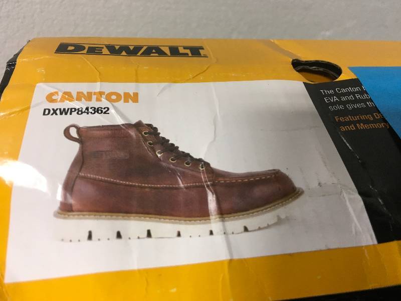 lot 96 image: Dewalt Canton PT DXWP84361 6 9.5M Walnut Pitstop Workboots not used