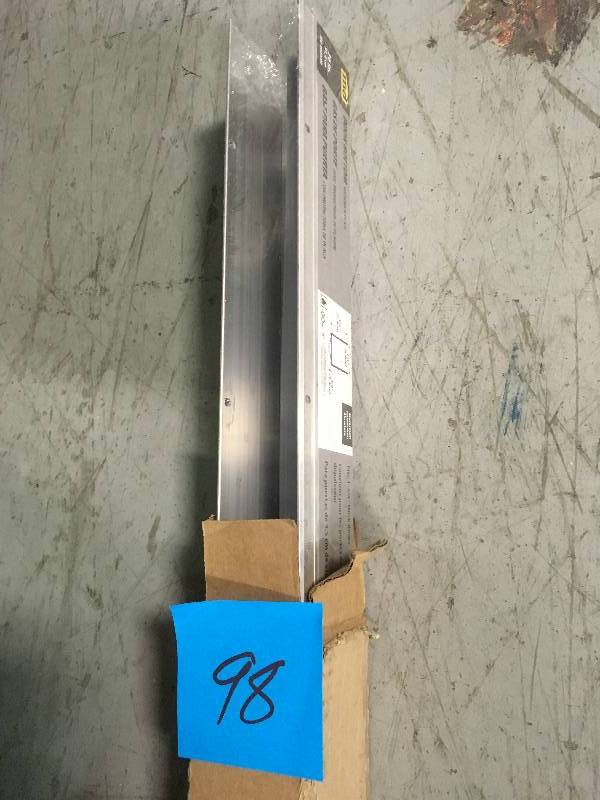 lot 98 image: M-D Building Products 1-34 in. x 36 in. Aluminum Door Bottom in good condition