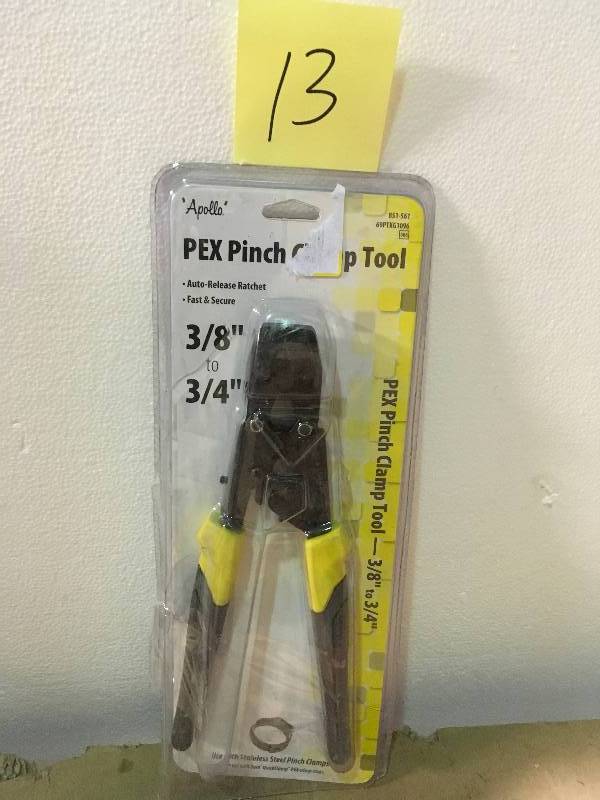 lot 13 image: Apollo 38 in., 12 in. and 34 in. PEX Quick-Cinch Clamp Tool in good condition