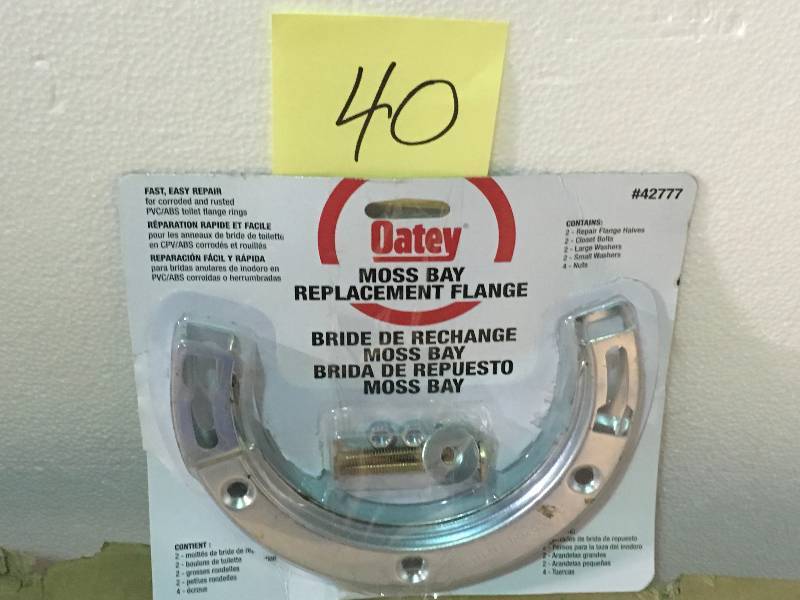 lot 40 image: Oatey Fits Pipe Size 4-in Dia Stainless Steel Flange in good condition