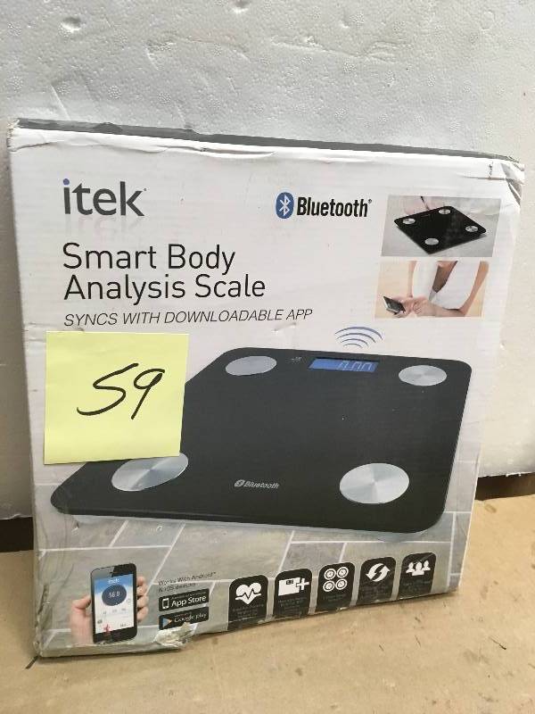 lot 59 image: SoundLogic Digital Smart Body Analysis Scale with App in good condition