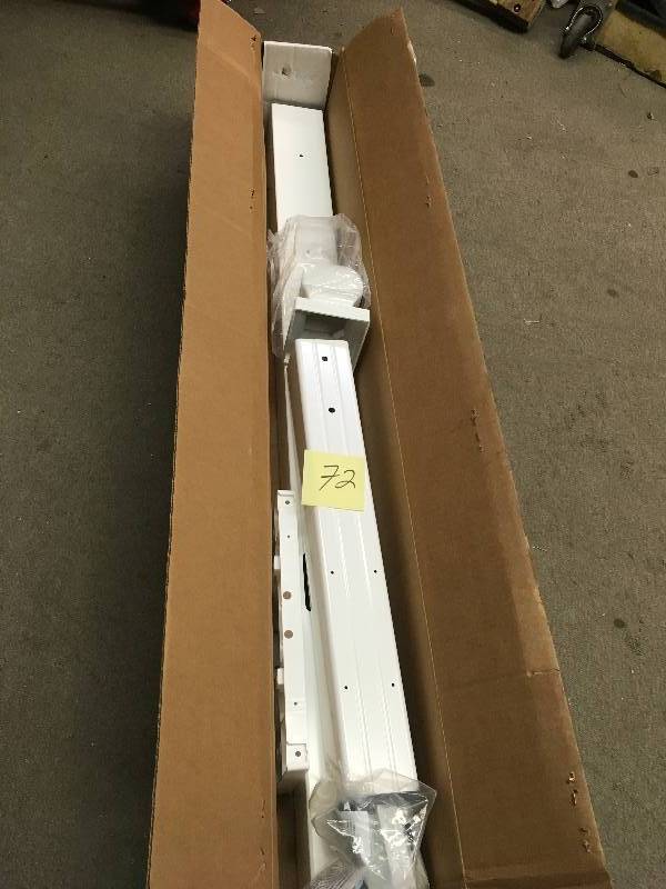 lot 72 image: Gibraltar Mailboxes Whitley Plastic Post Mailbox, White in good condition