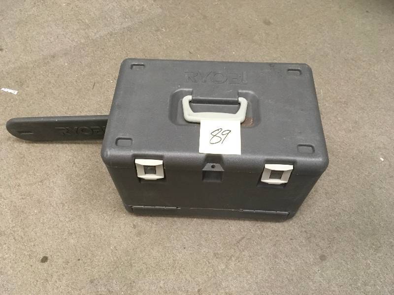 lot 89 image: RYOBI 14 in. 37cc 2-Cycle Gas Chainsaw in good condition