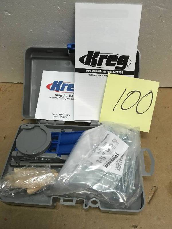 lot 100 image: Kreg Jig Pocket Hole System in good condition