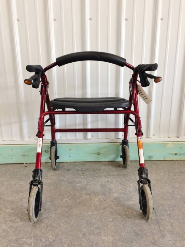 lot 3 image: NOVS CRUISER DLX JR WALKER RED - 300LB CAPACITY - EXCELLENT CONDITION