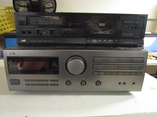 lot 209 image: JVC SURROUND SOUND STEREO RECEIVER AND CASSETTE DECK