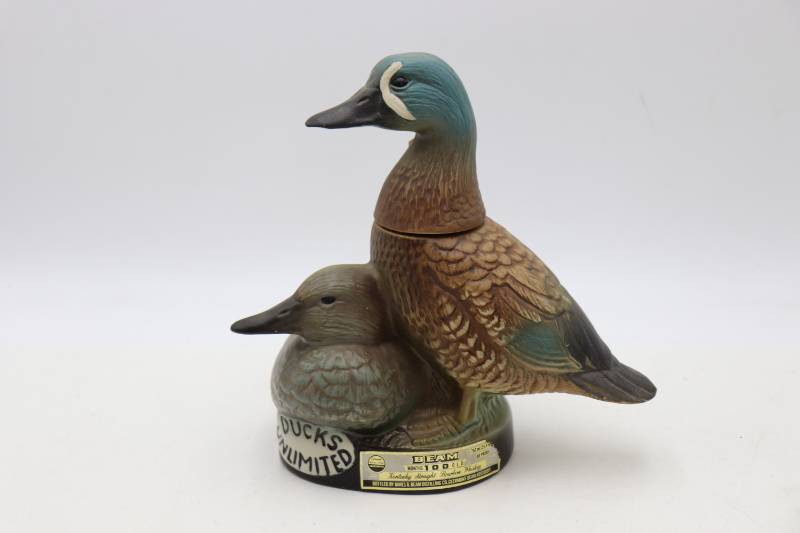 lot 39 image: Ducks Unlimited Kentucky Straight Whiskey Decanter - Blue Winged Teal - Must be 21 to buy & pickup