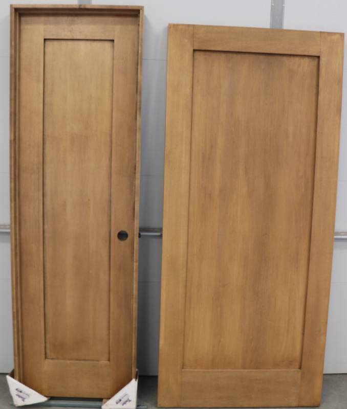 lot 42 image: (2) Solid Core Wood Doors 36x80 & 24x80