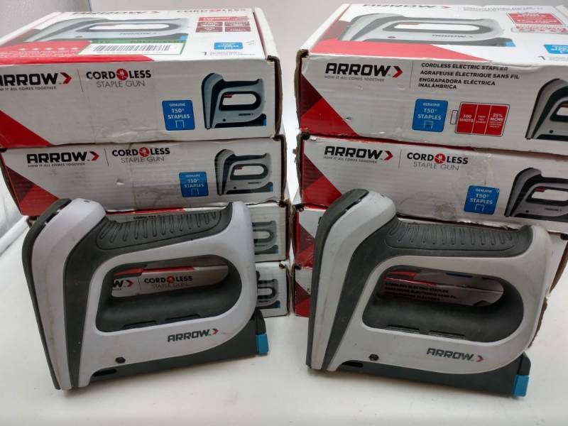 lot 60 image: Lot of 10 Arrow Cordless Staplers. Store Returns. NOT Tested. No Warranty
