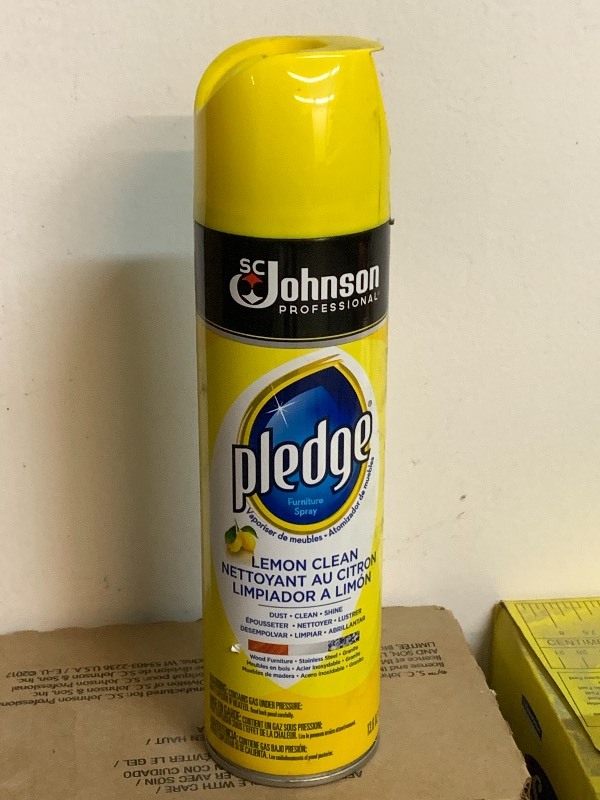lot 27 image: Pledge Lemon Cleaner, Shop Rags, Various Markers, Etc