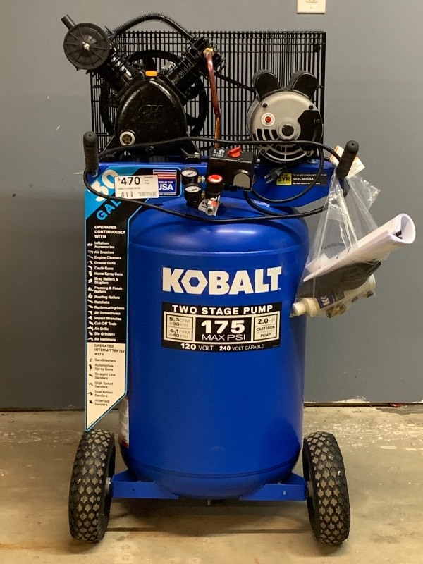 lot 7 image: Kobalt 30-Gallon Air Compressor