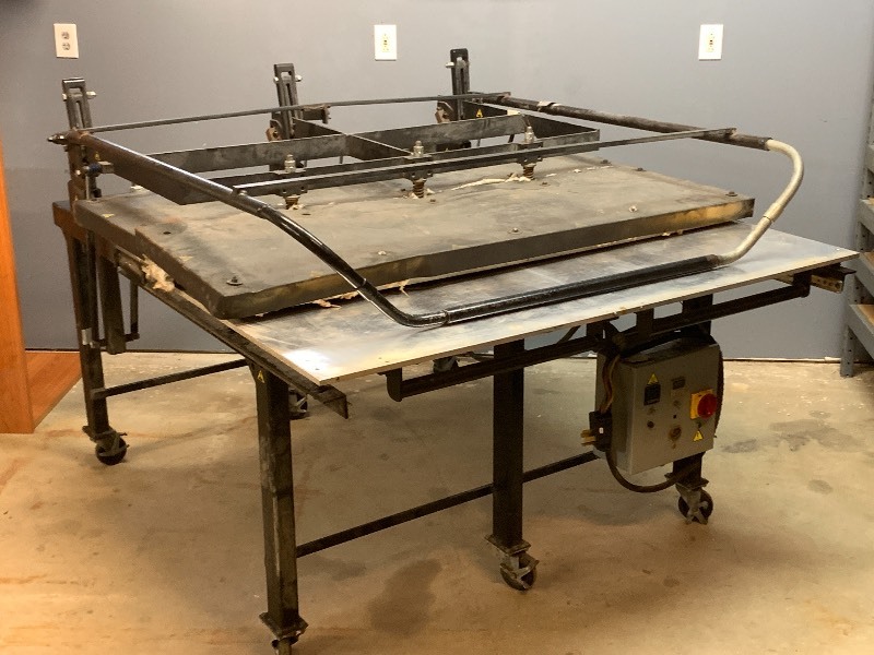 lot 2 image: Knight & Co. Industrial Heat Press Table
